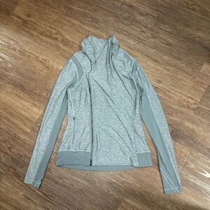 Lululemon Bhakti Yoga Asymmetrical Double Zip Jacket Gray Heather Women's Size 6